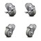 Service Caster 3 Inch Gray Polyurethane Wheel Swivel Bolt Hole Caster Set with 2 Brake SCC SCC-BH20S314-PPUB-TLB-2-S-2 - alternate 1